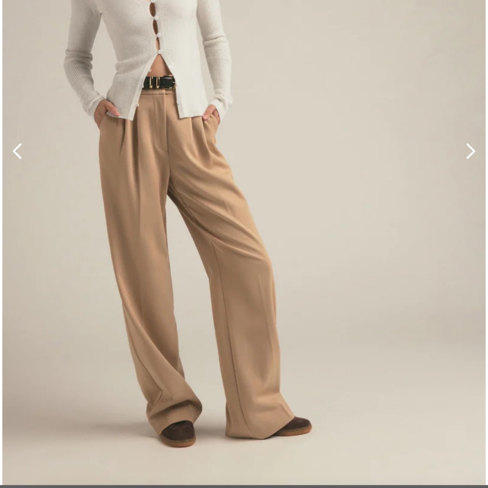 Favorite Daughter bnwt Elegant Tan Wide-Leg trouser Pants
